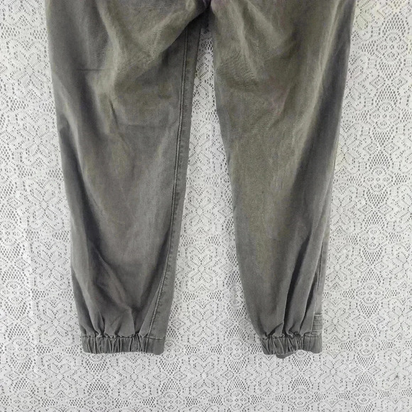 Express Crop Straight High Rise Army Green Jogger Pants Women's 4 - Picture 5 of 10